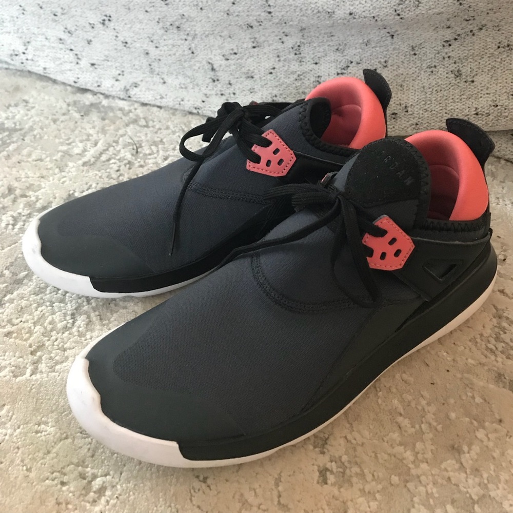 Grey and Coral Jordans